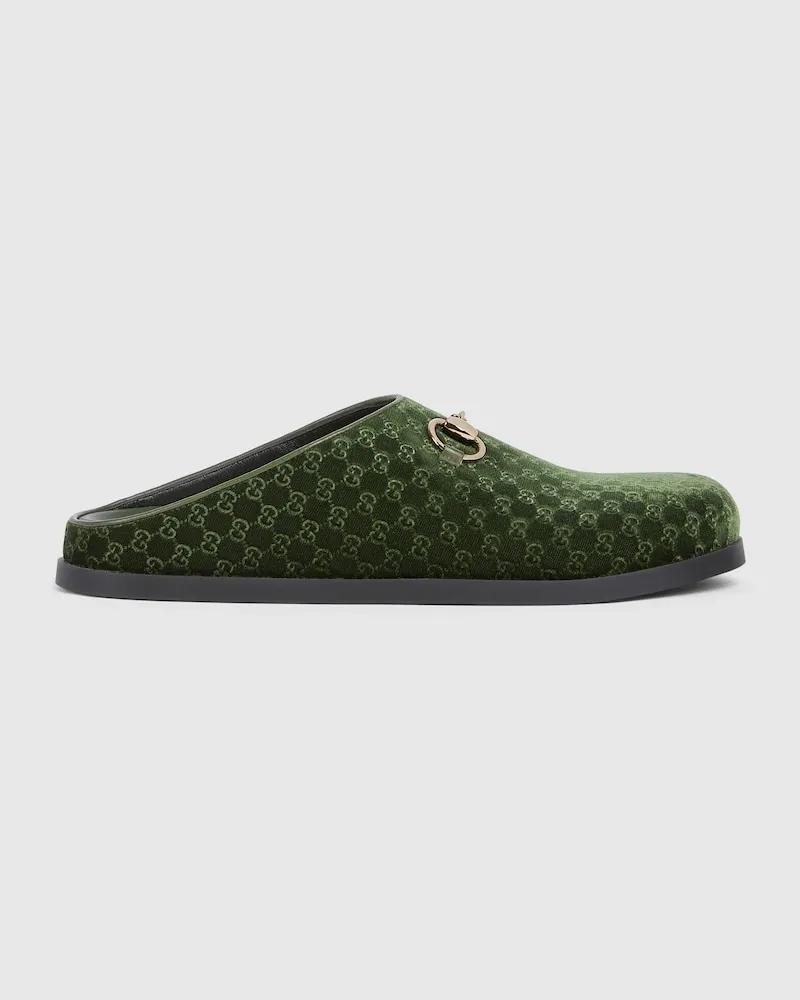 Gucci Damen-Mules Mit Horsebit, Größe Grün