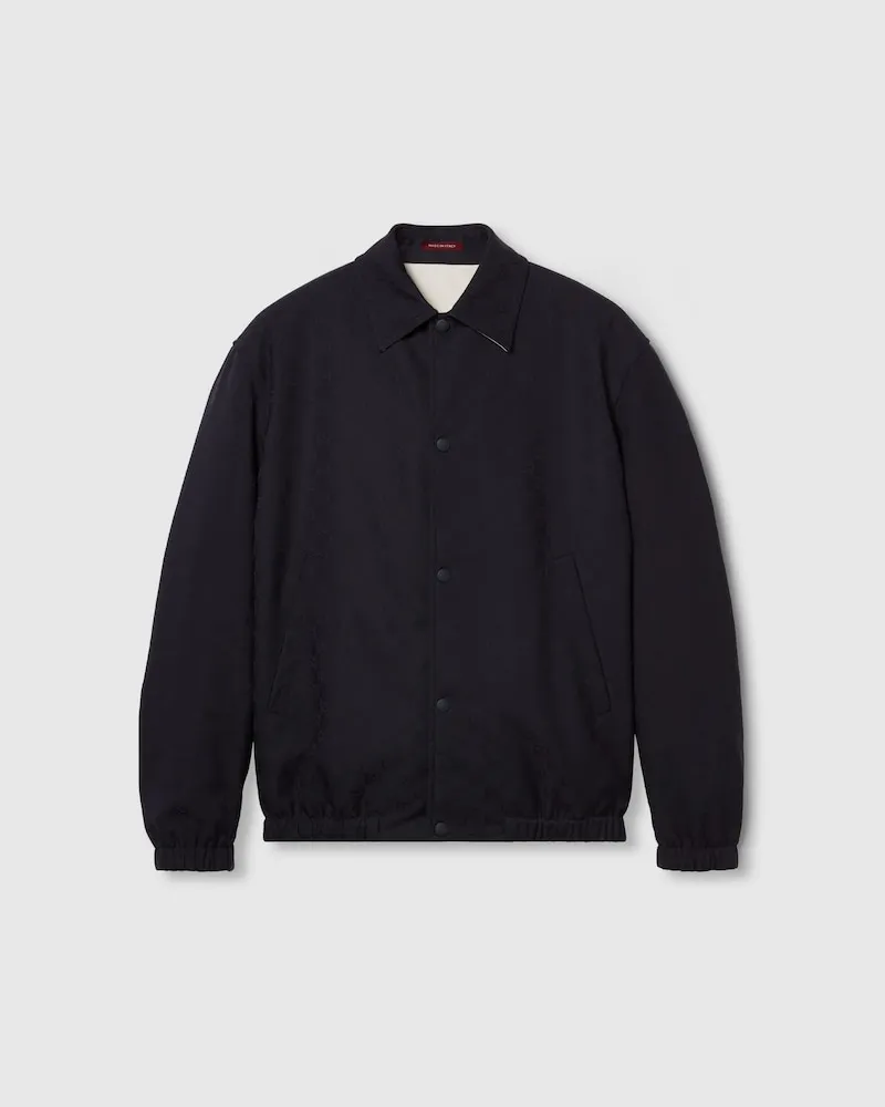 Gucci Wendbare Jacke aus GG Polyester, Größe Blau