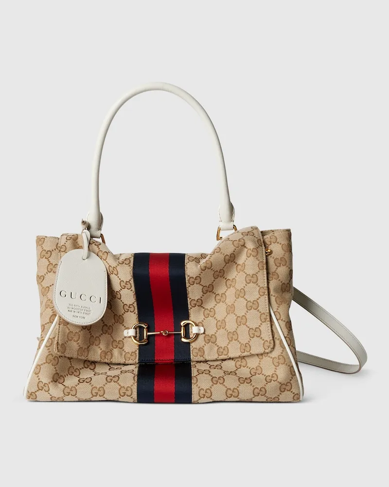 Gucci Mittelgroße Paparazzo Henkeltasche Beige