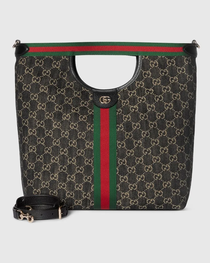 Gucci Großer Giglio Shopper Schwarz