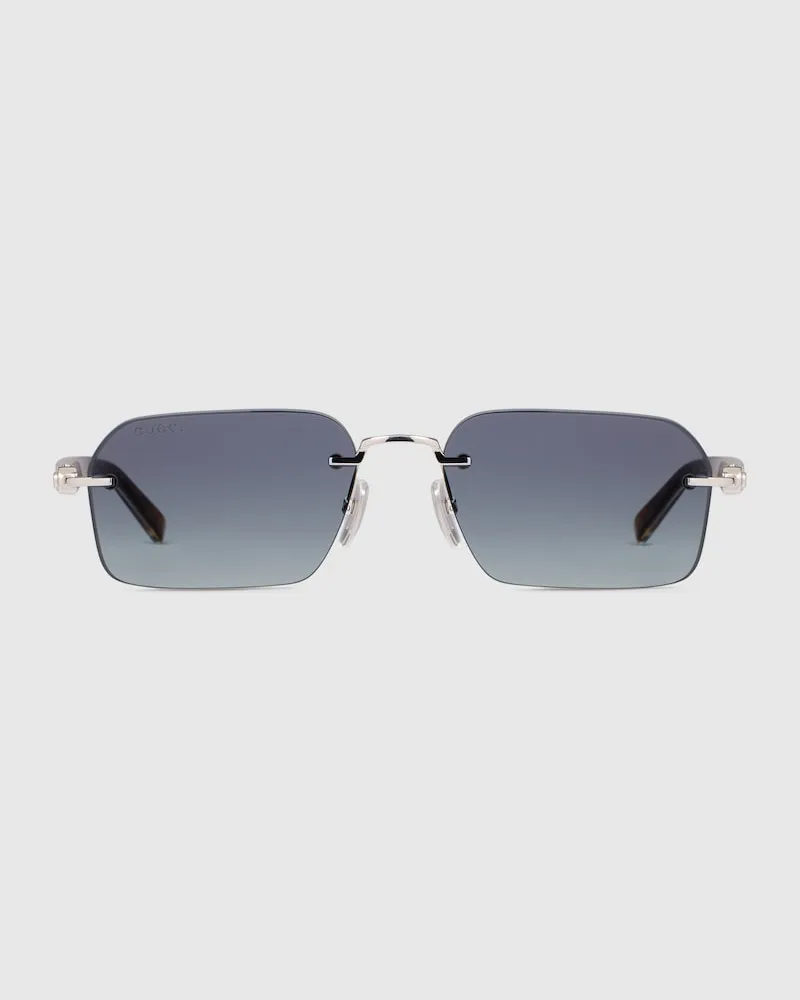 Gucci Sonnenbrille mit Rechteckigem Rahmen Blau
