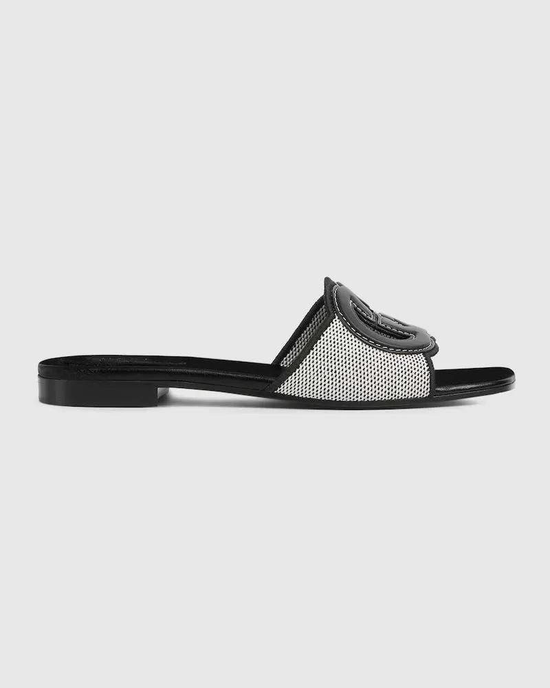 Gucci Damenpantolette Mit GG, Größe Schwarz