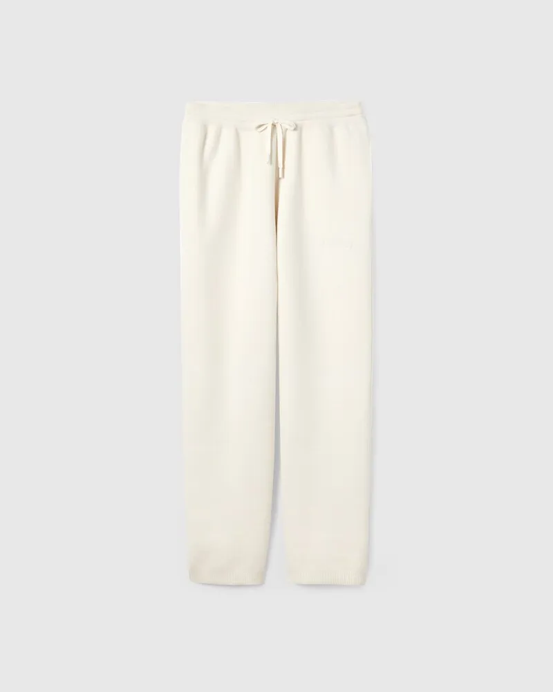 Gucci Freizeithose aus Piqué-Strick aus Wolle Und Kaschmir, Größe Weiß