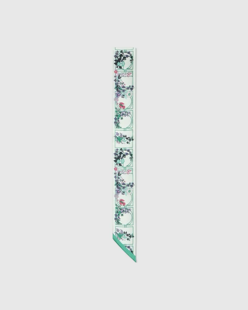 Gucci Ruban En Twill De Soie Imprimé Vert