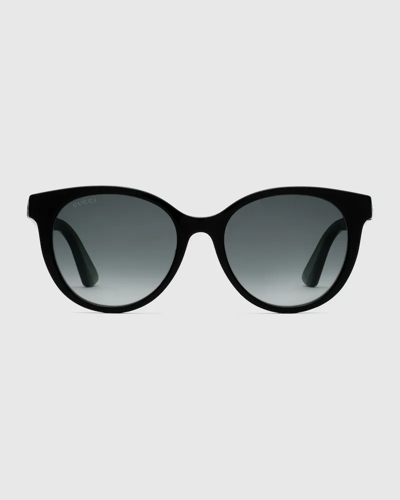 Gucci Sonnenbrille mit Rundem Rahmen Schwarz