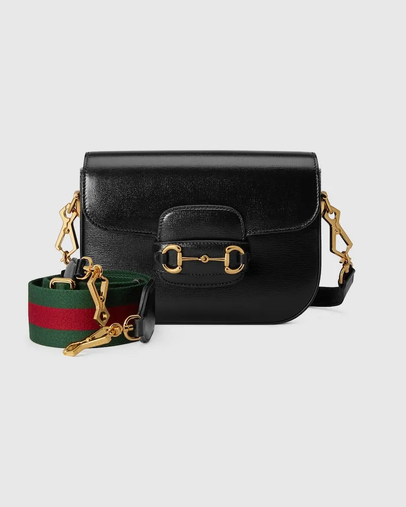 Gucci Kleine Horsebit 1955 Schultertasche Schwarz