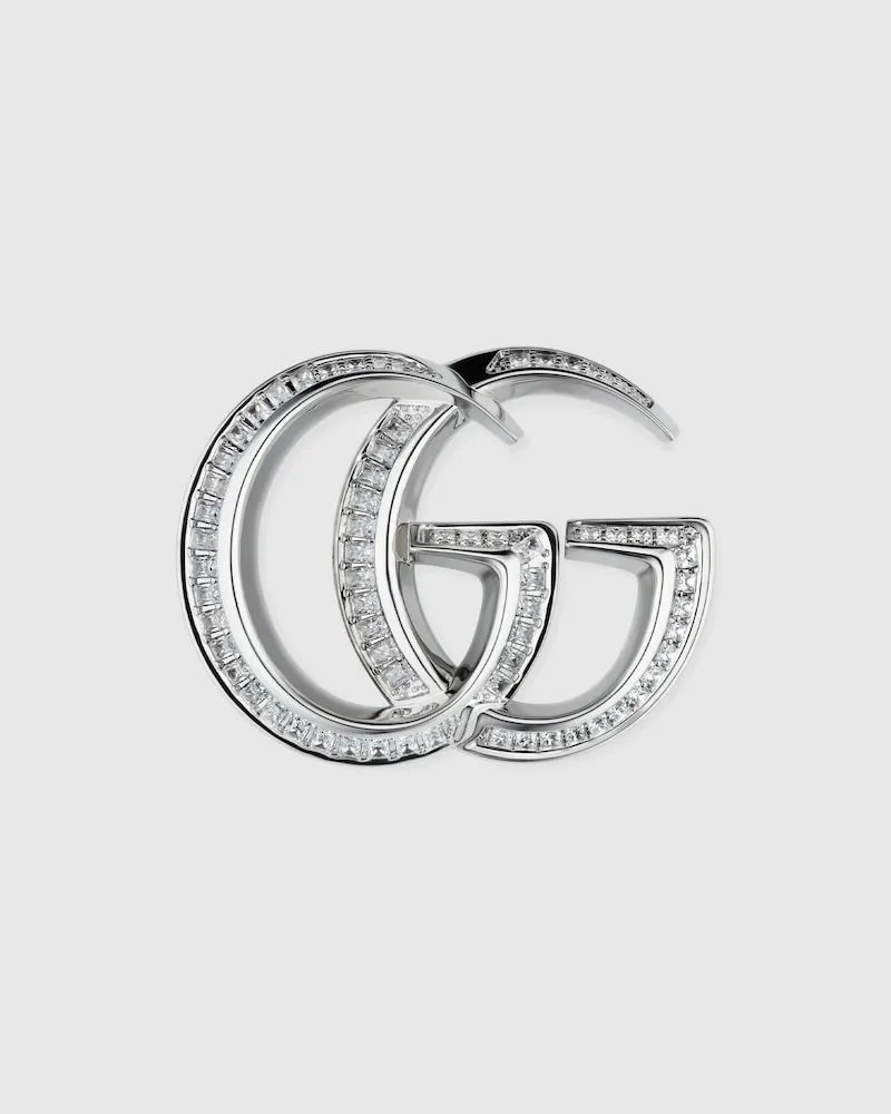 Gucci GG Marmont Brosche Mit Kristallen Undefined