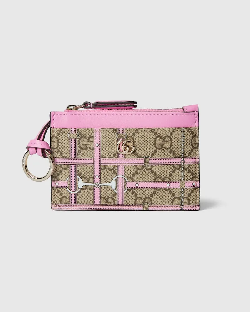 Gucci Schlüsseltäschchen Mit Reißverschluss Pink