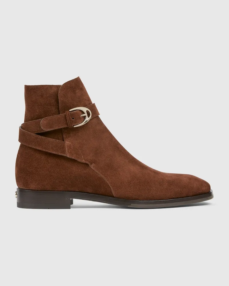 Gucci Bottines À Boucles Pour Homme, Taille Marron