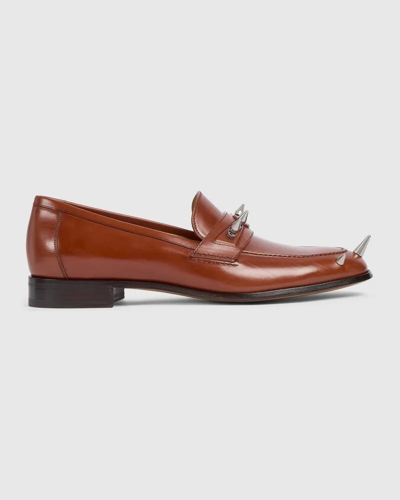 Gucci Herrenloafer mit Nieten Braun