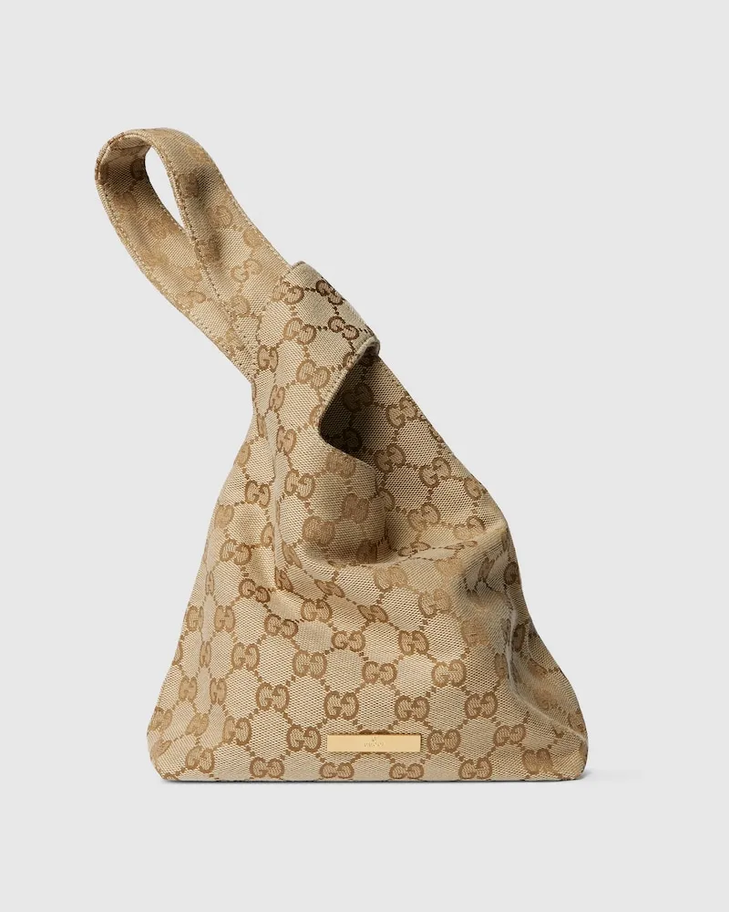 Gucci Kleine Weiche Henkeltasche Beige
