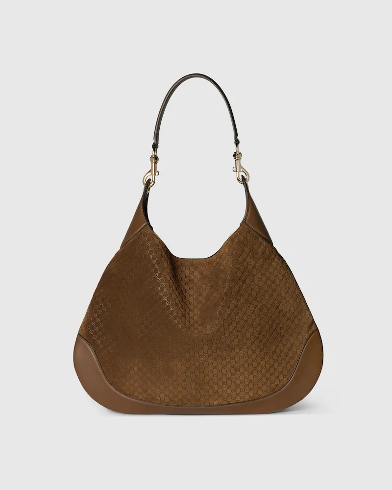 Gucci B Maxi-Schultertasche Braun