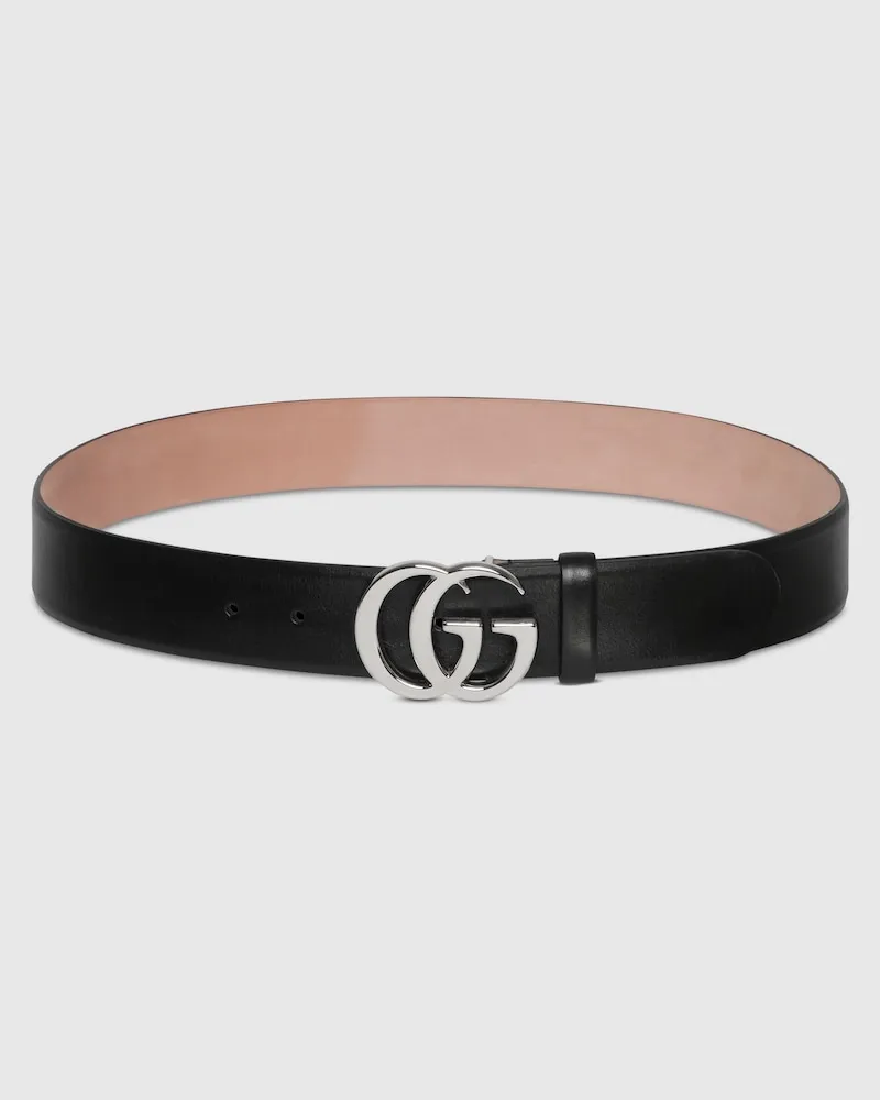 Gucci Ceinture Marmont Plate, Taille 95 Noir