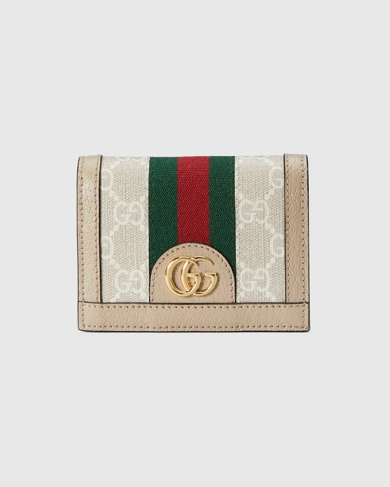 Gucci Ophidia Kartenetui Mit GG Weiß