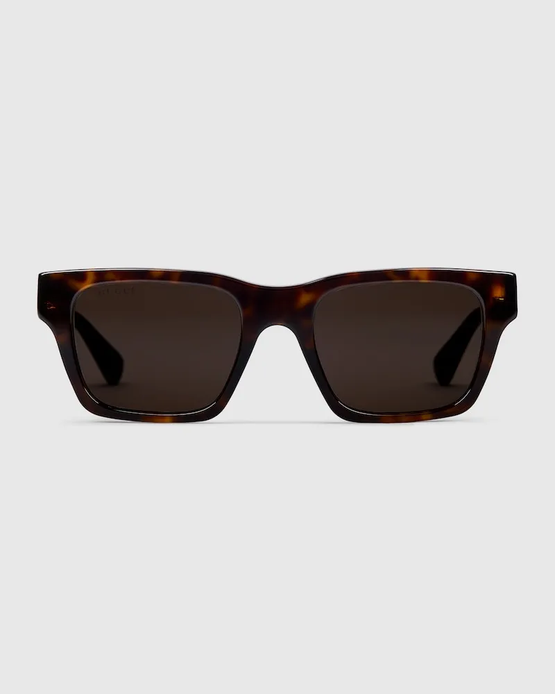 Gucci Sonnenbrille Mit Rechteckigem Rahmen Braun