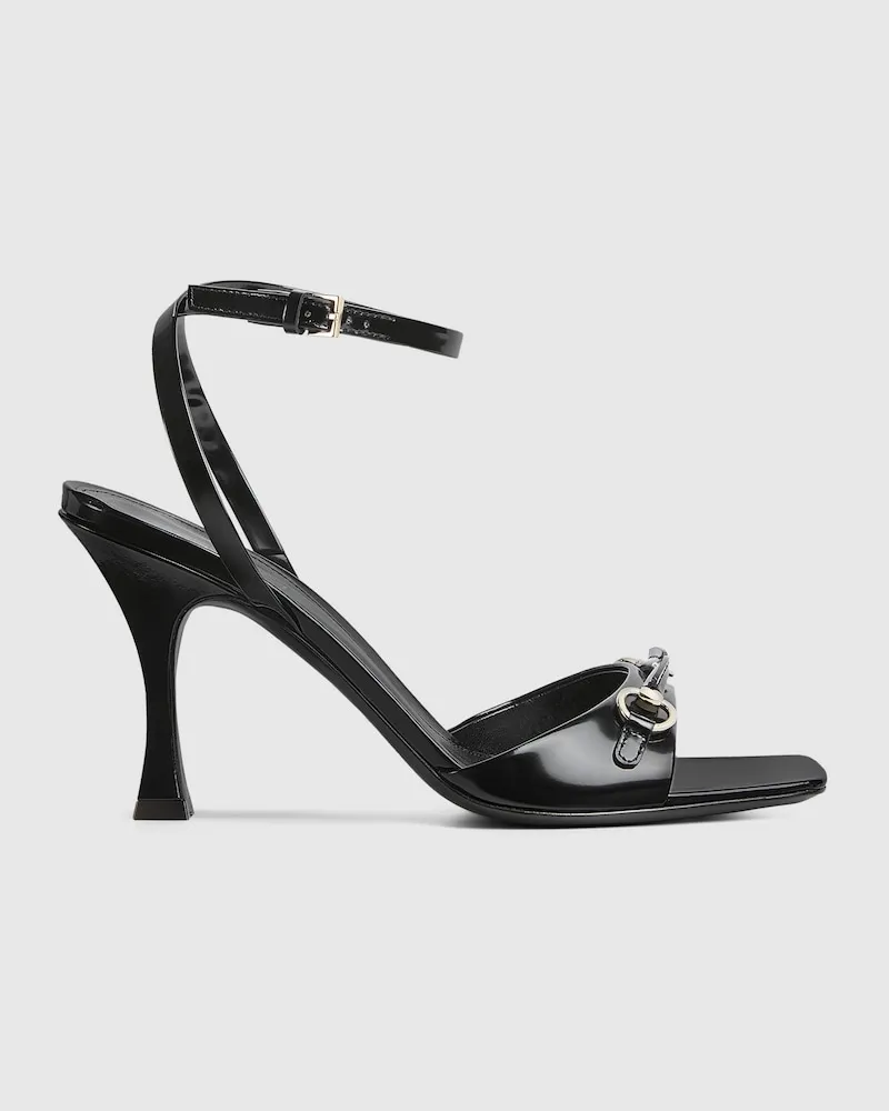 Gucci Damensandale Mit Horsebit, Größe Schwarz