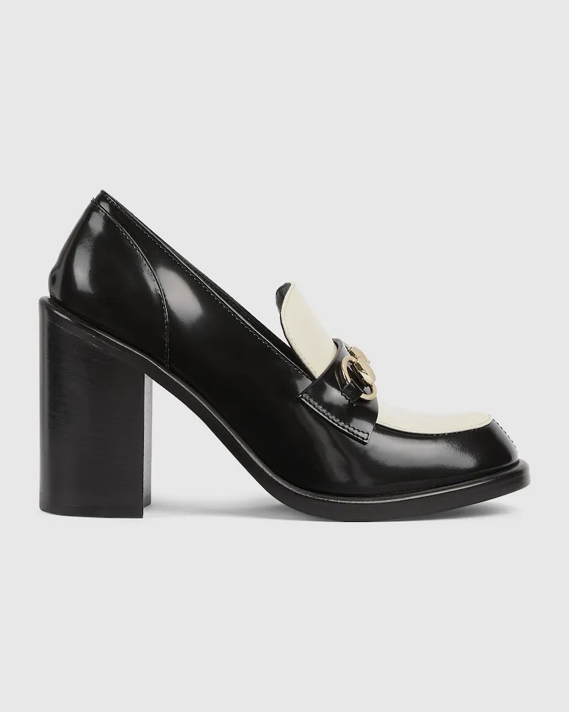 Gucci Damenloafer Mit Absatz Und Horsebit, Größe Schwarz