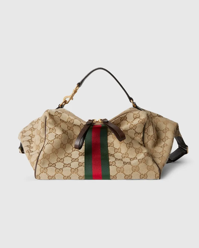 Gucci Kleine Umhängetasche mit Web Beige