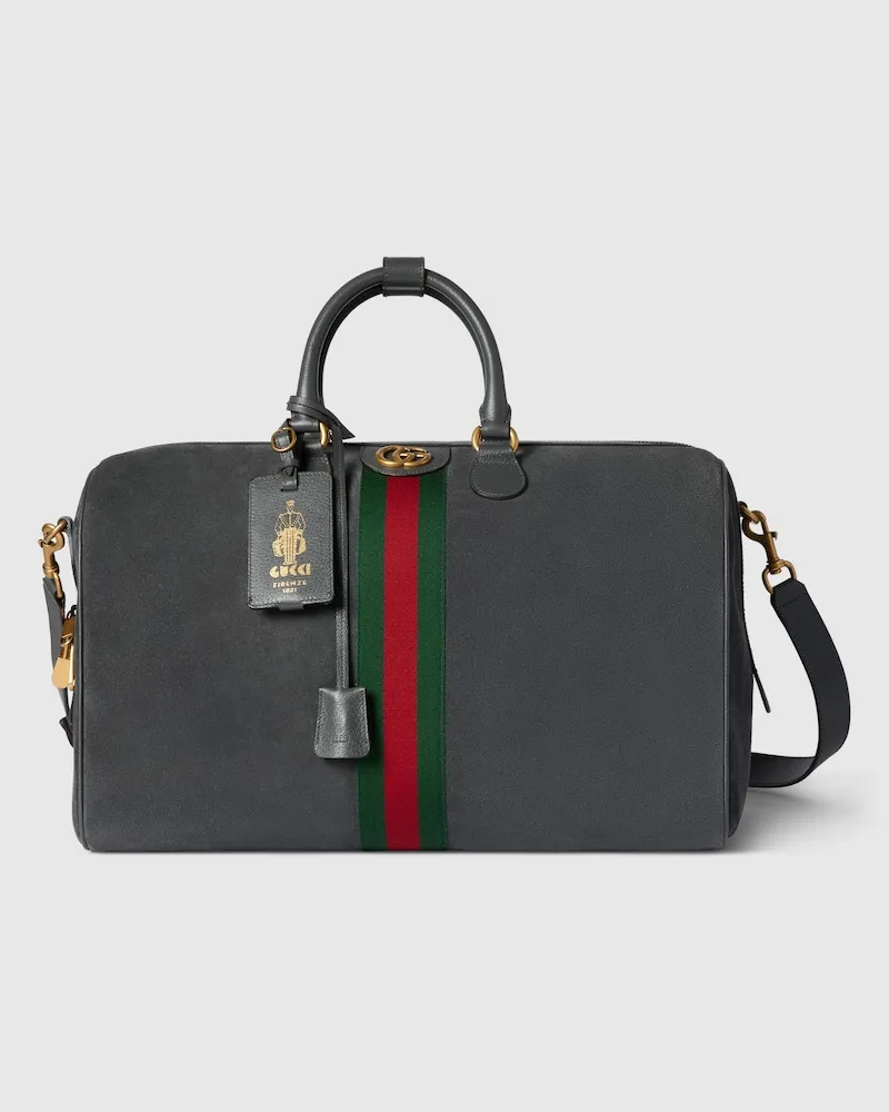 Gucci Mittelgroße Savoy Reisetasche Grau
