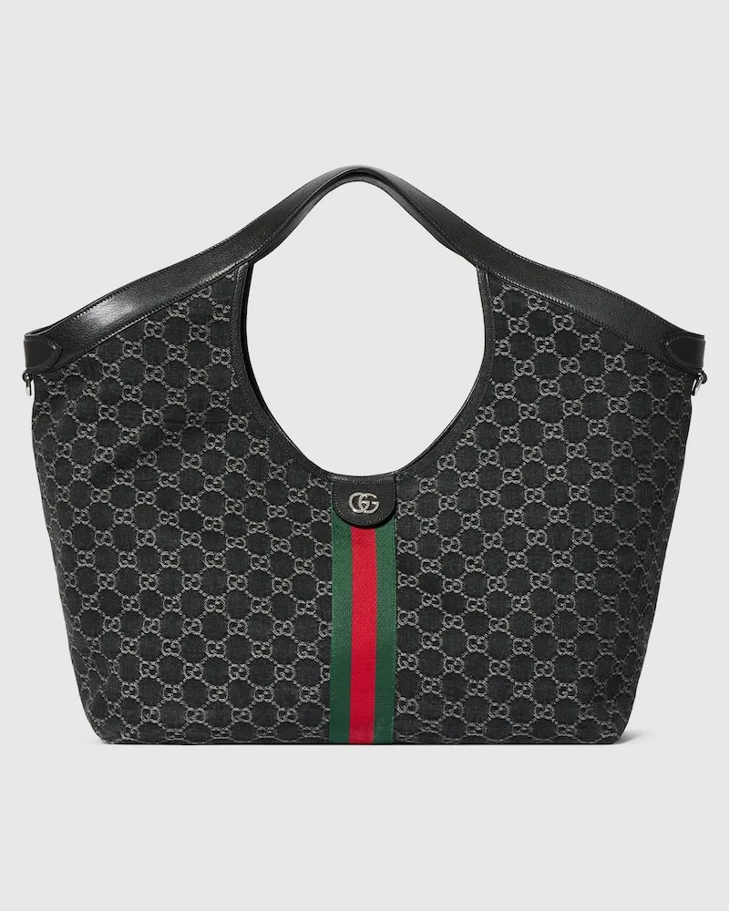 Gucci Großer Giglio Shopper Schwarz