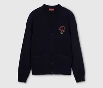 Cardigan aus Wollstrick Mit Stickerei, Größe