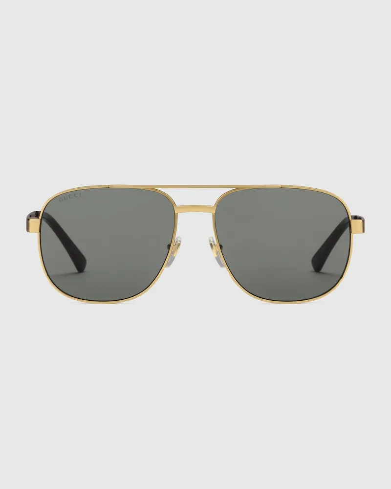 Gucci Sonnenbrille Mit Rahmen Im Navigator-Stil Gold
