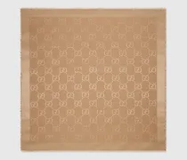 Halstuch aus Seide Und Wolle Mit GG Jacquard