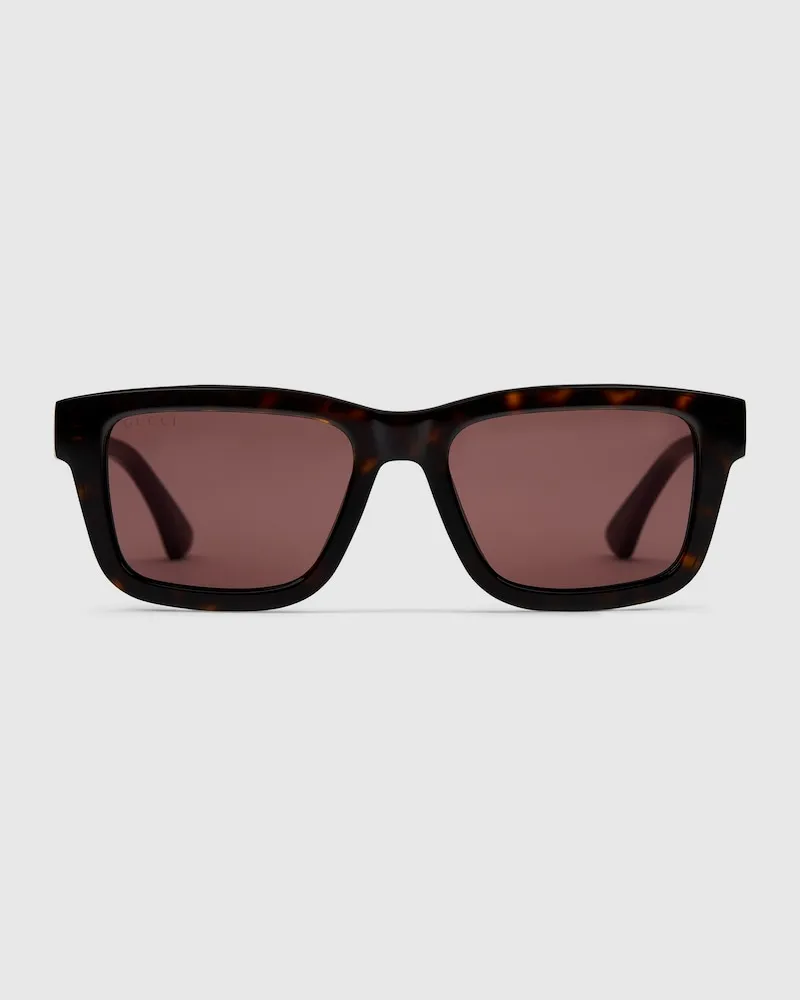 Gucci Sonnenbrille Mit Rechteckigem Rahmen Braun