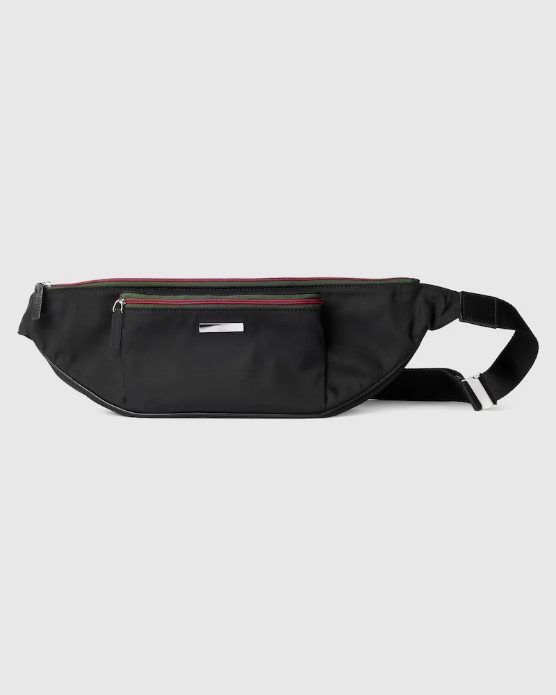Gucci Flatpack Große Gürteltasche Schwarz