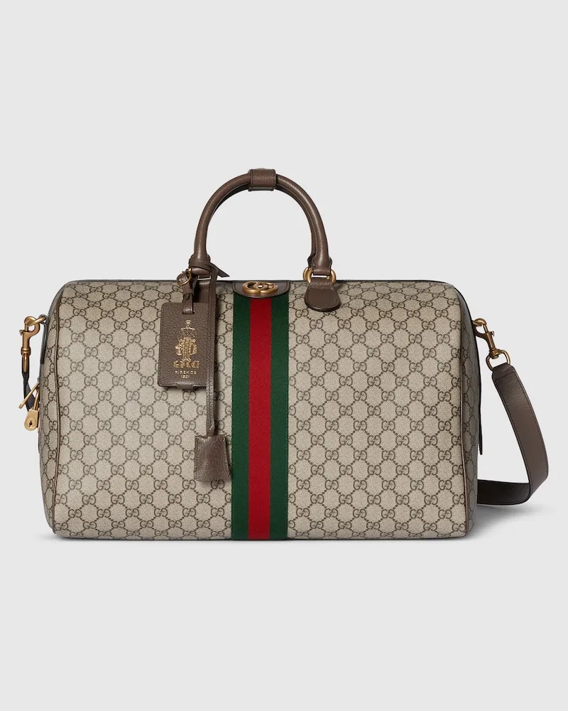 Gucci Mittelgroße Savoy Reisetasche Beige