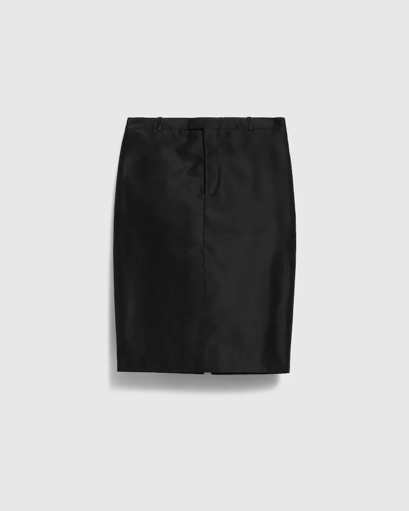 Gucci Rock aus Feinem Seidenfaille, Größe Schwarz