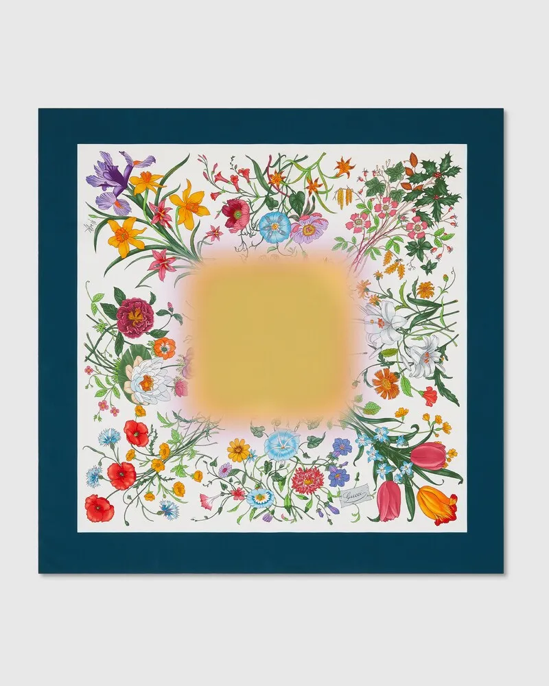 Gucci Vierecktuch aus Seide Mit Print, 90 x 90 Projekt Mehrfarbige