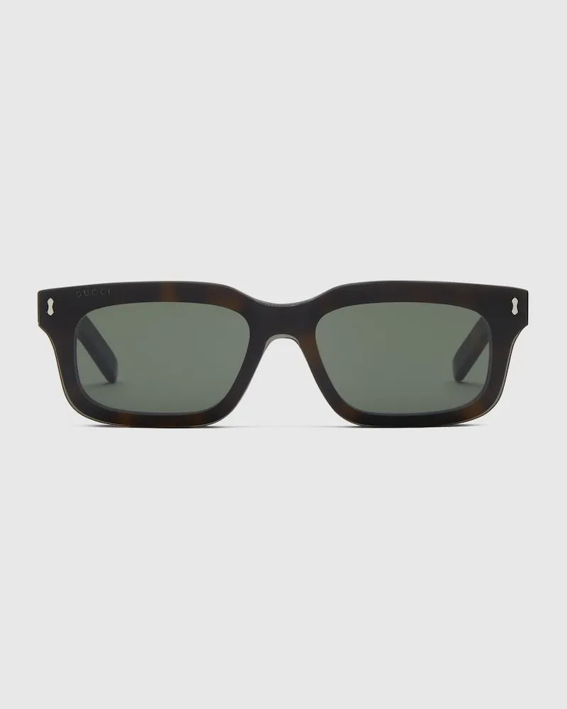 Gucci Sonnenbrille Mit Rechteckigem Rahmen Braun