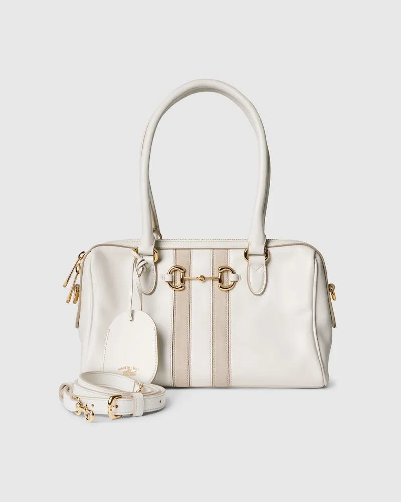 Gucci Mittelgroße Borsetto Boston Bag Weiß