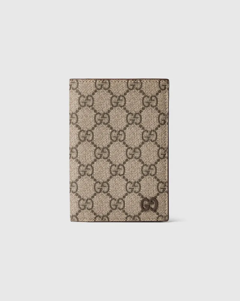 Gucci GG Reisepasshülle Mit GG Detail Beige