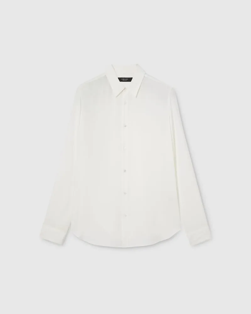 Gucci Hemd aus Crêpe De Chine, Größe Weiß