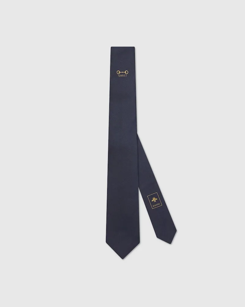 Gucci Krawatte aus Seidenjacquard Blau