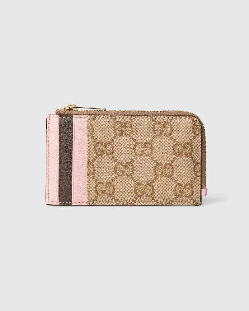 Gucci Kleine Brieftasche mit Mehrfarbigen Fächern Beige
