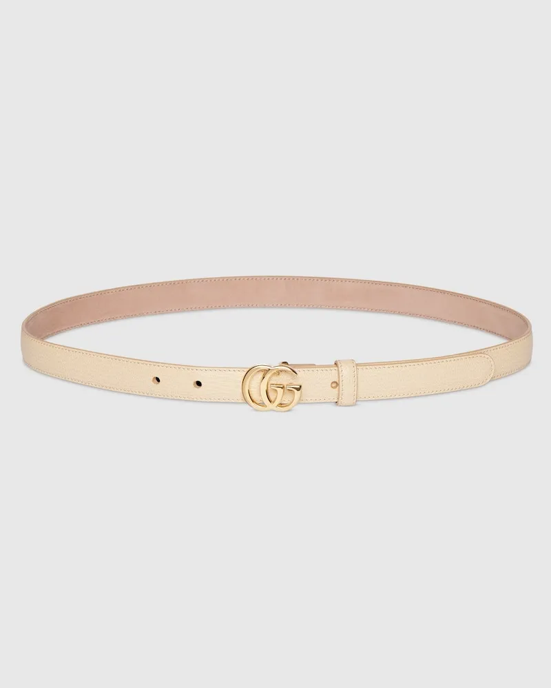 Gucci Schmaler GG Marmont Gürtel Beige