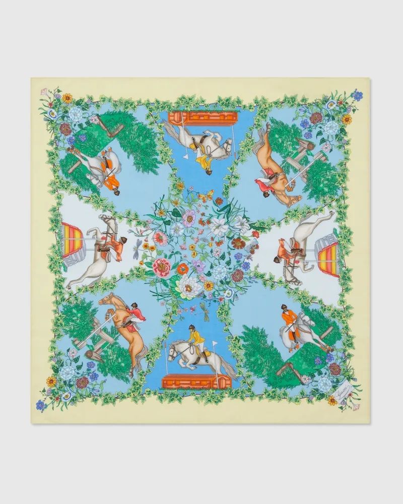 Gucci Einstecktuch aus Baumwolle Mit Print Mehrfarbige