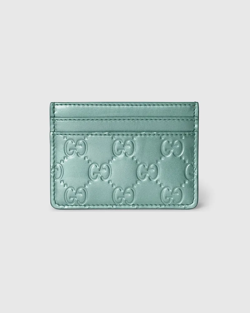 Gucci GG Emblem Kartenetui Blau
