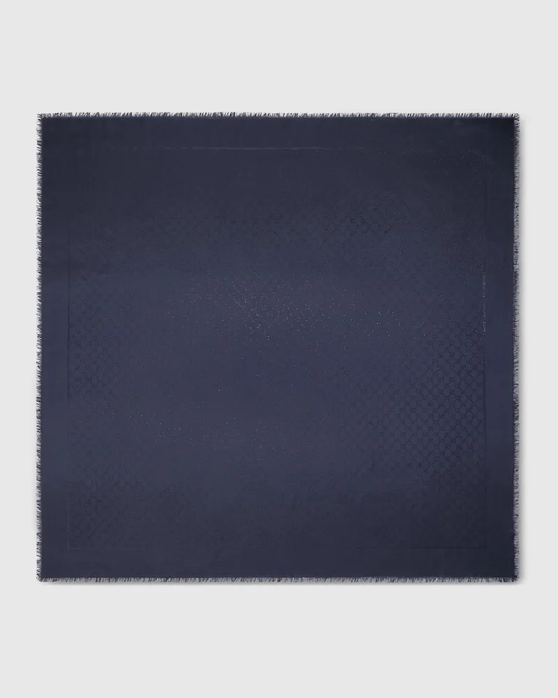Gucci Halstuch aus GG Woll- Und Seiden-Lamé Blau