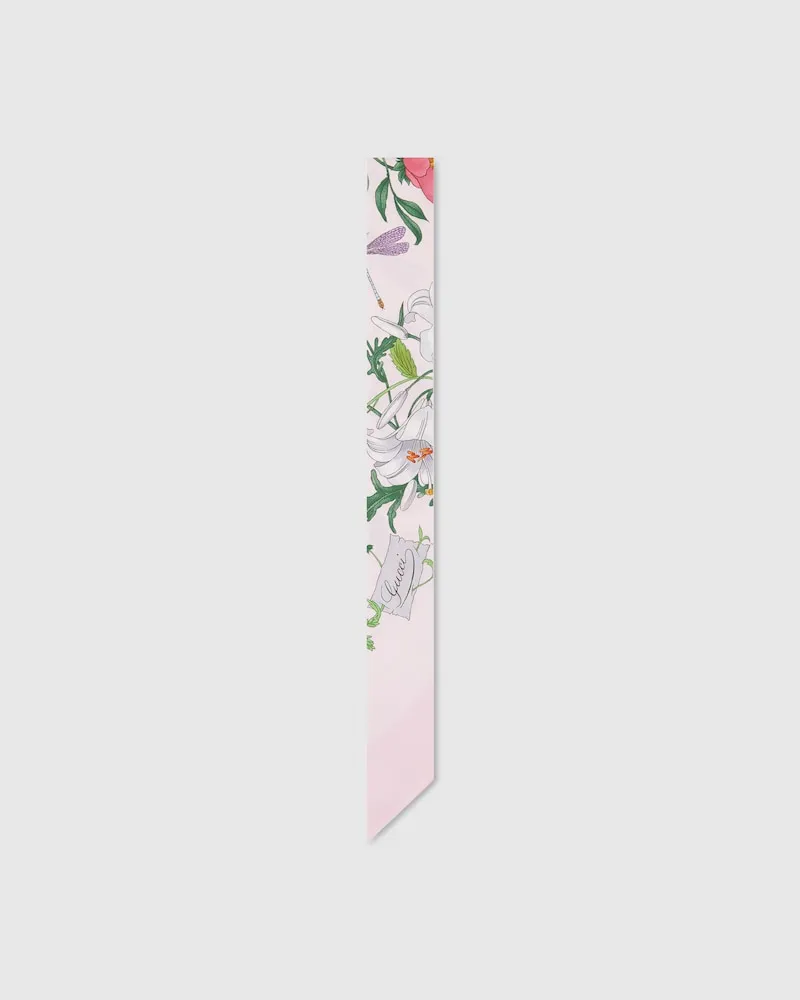 Gucci Band aus Seidentwill Mit Print Pink