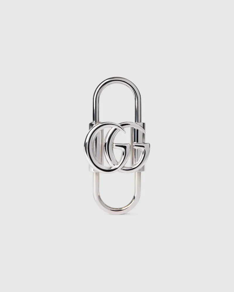 Gucci Schlüsselanhänger mit Doppel G Silver