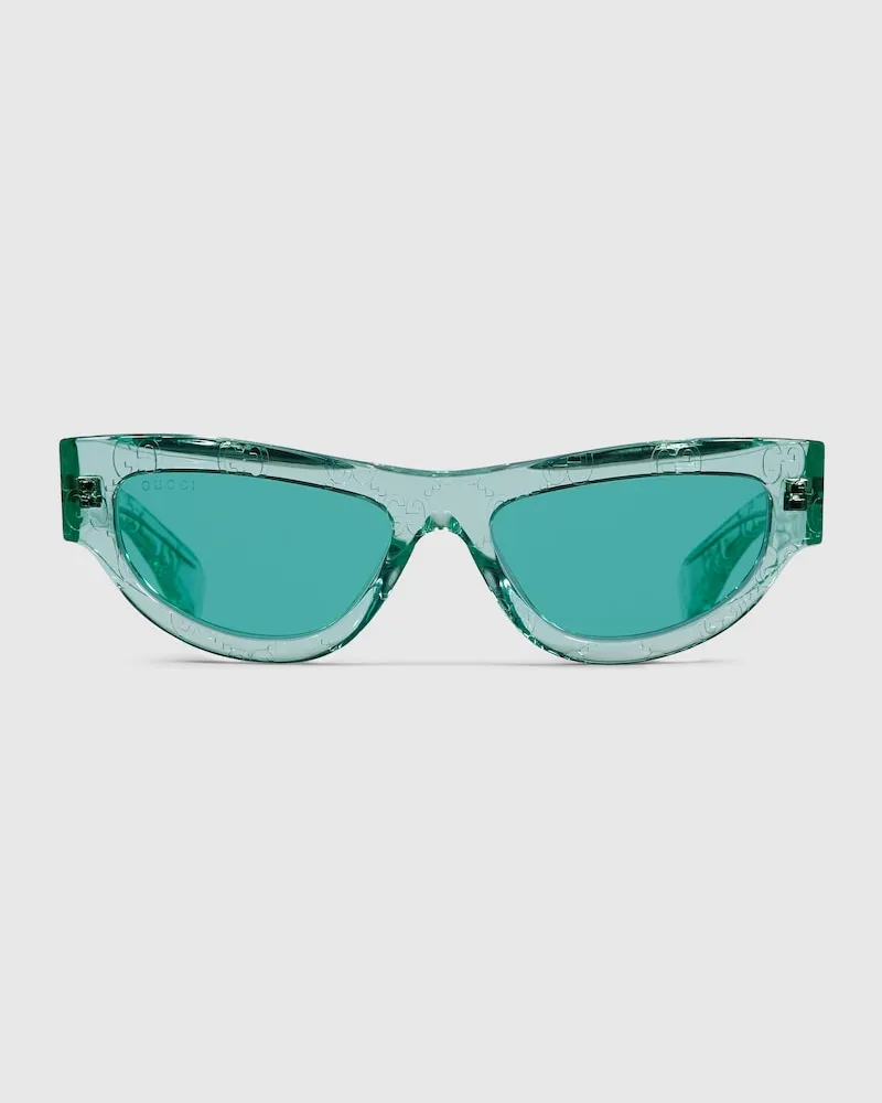 Gucci Sonnenbrille In Katzenaugenform Grün