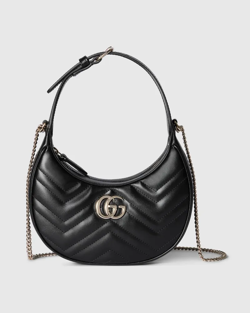 Gucci Kleine GG Marmont Schultertasche Schwarz