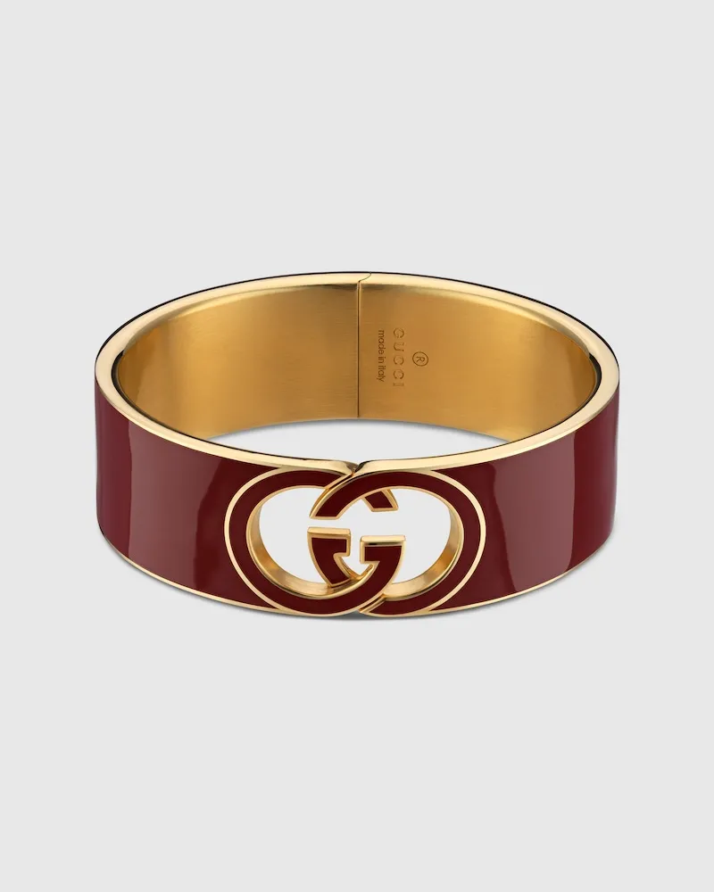 Gucci Interlocking Armspange Mit Emaille, Größe Undefined
