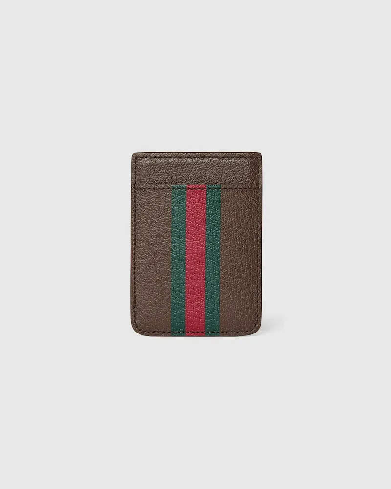 Gucci Porte-cartes Magnétique Ophidia Marron