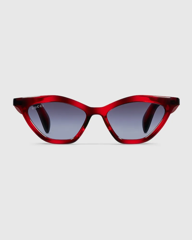 Gucci Sonnenbrille In Katzenaugenform Rot
