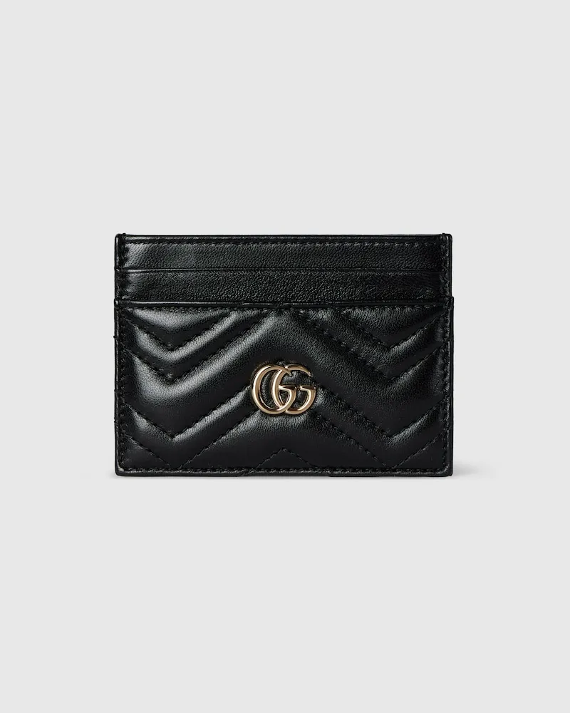 Gucci Kartenetui GG Marmont Schwarz